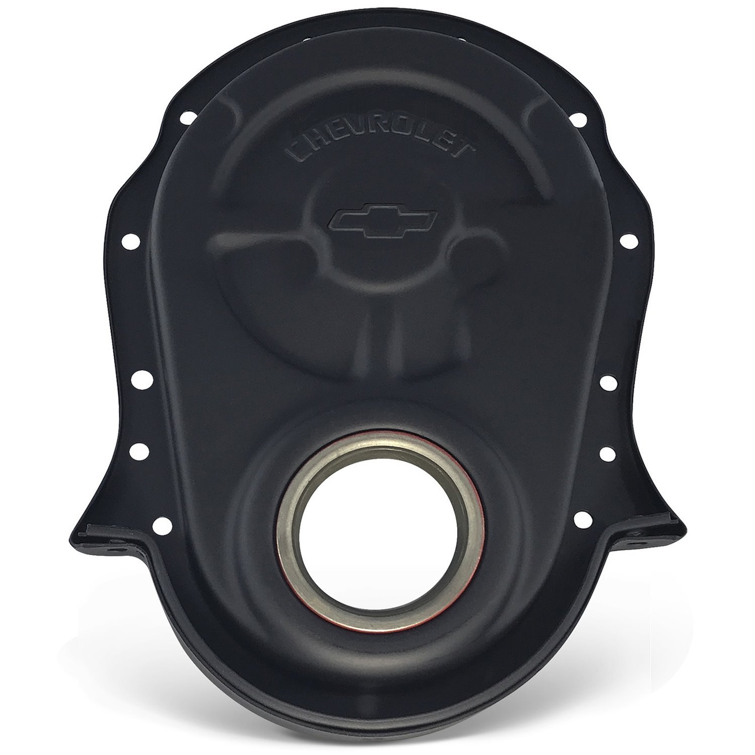 Steel Timing Chain Cover for 1965-1990 Big Block Chevy [Black Crinkle]