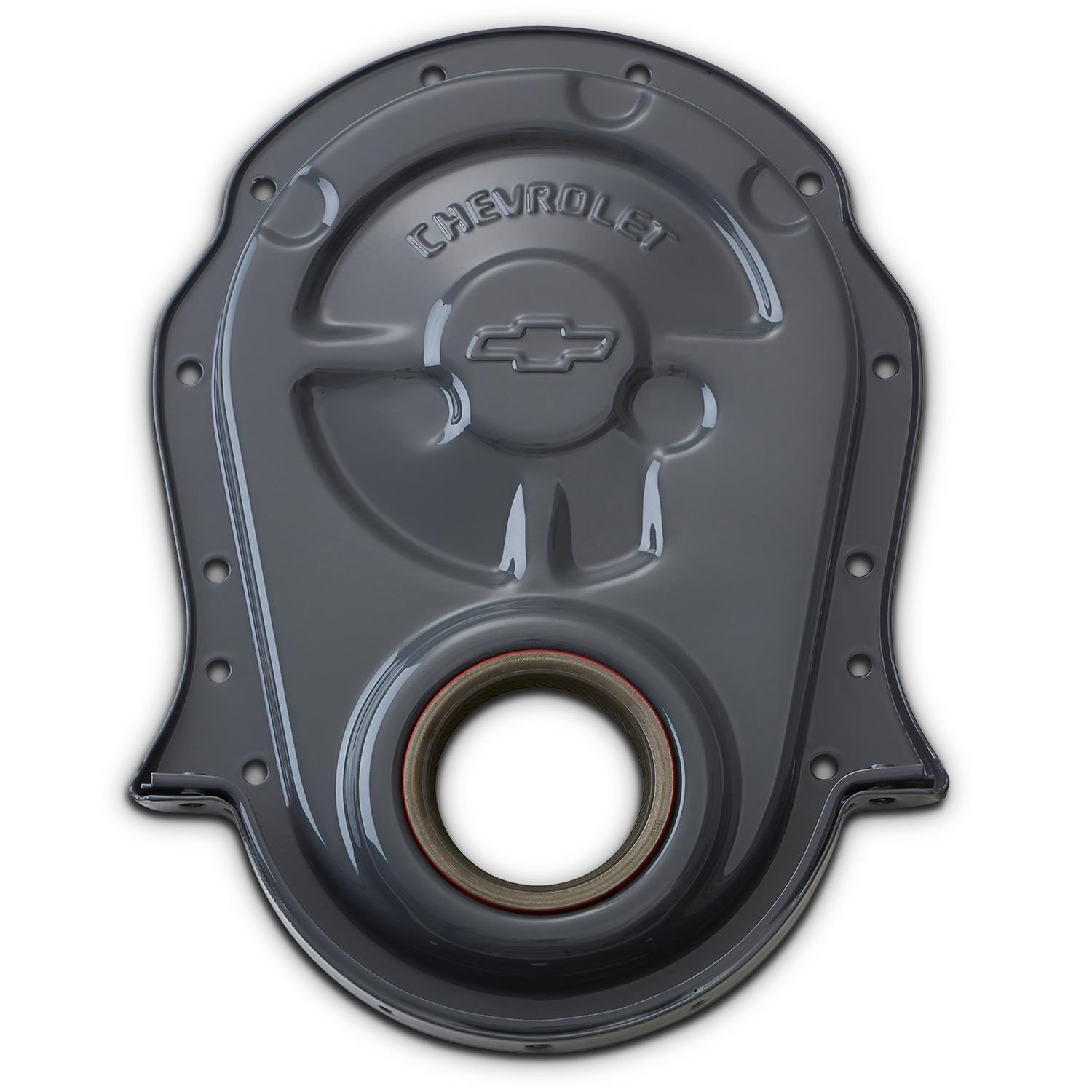 Steel Timing Chain Cover for 1965-1990 Big Block Chevy [Shark Gray]