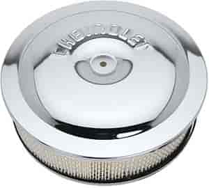 High Performance Chevrolet 10" Air Cleaner Kit with Embossed Chevrolet Emblem in Chrome