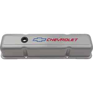 1958-1986 Small Block Chevy Valve Covers with Metallic Gray Finish