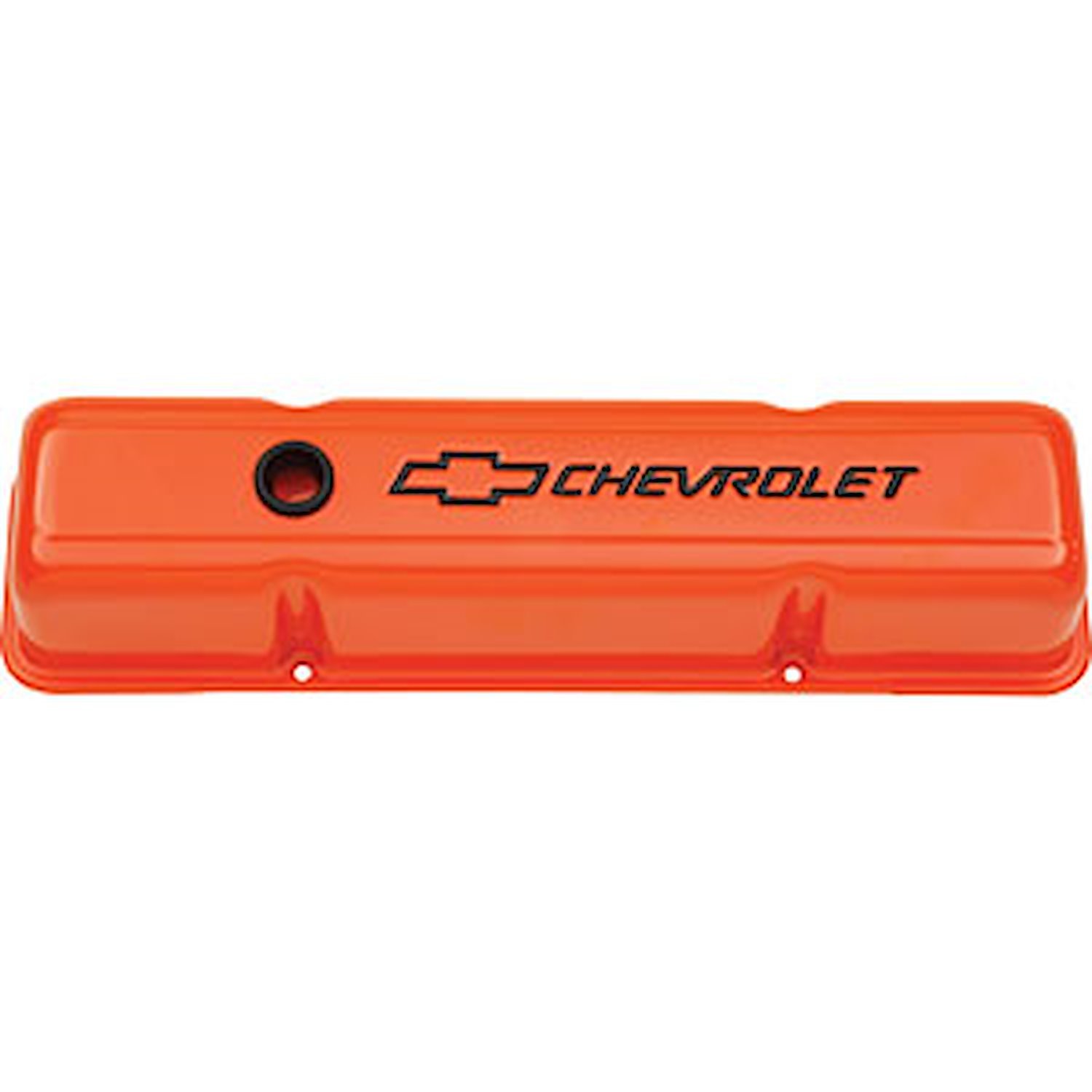Tall Valve Covers for 1958-1986 Small Block in Chevy Chevy Orange Finish