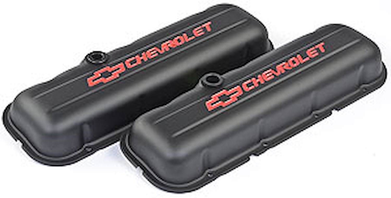 1965-Up Big Block Chevy Short Valve Cover in Black Crinkle Finish