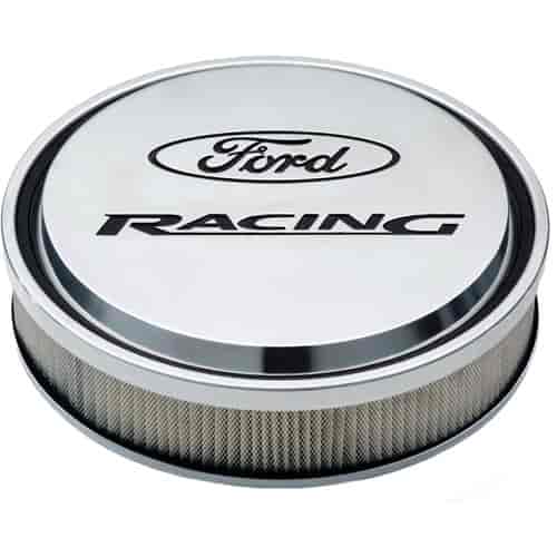 13" Ford Racing Slant-Edge Air Cleaner Kit in Polished Finish