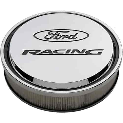13" Ford Racing Slant-Edge Air Cleaner Kit in Chrome Finish