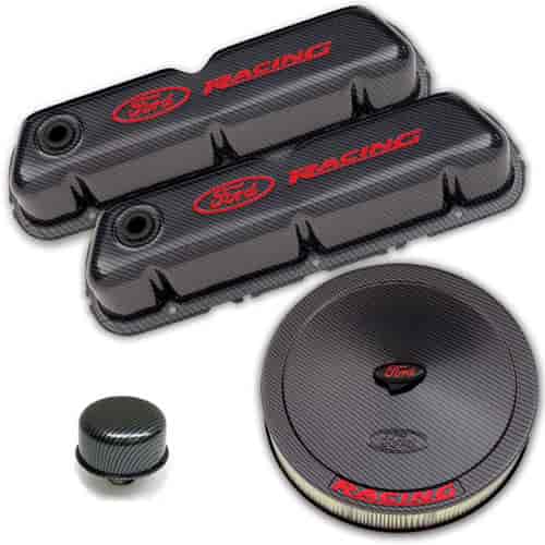 Ford Racing Dress-Up Kit for Small Block Ford 289-302-351W in Carbon-Style Finish