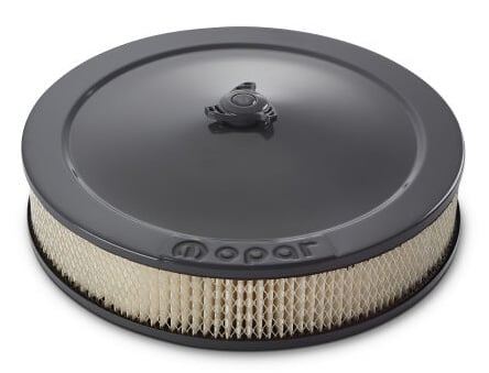 Mopar Classic Style Air Cleaner Fits 5 1/8 in. Carburetor Neck [Shark Gray, 14 in. x 3 in.]