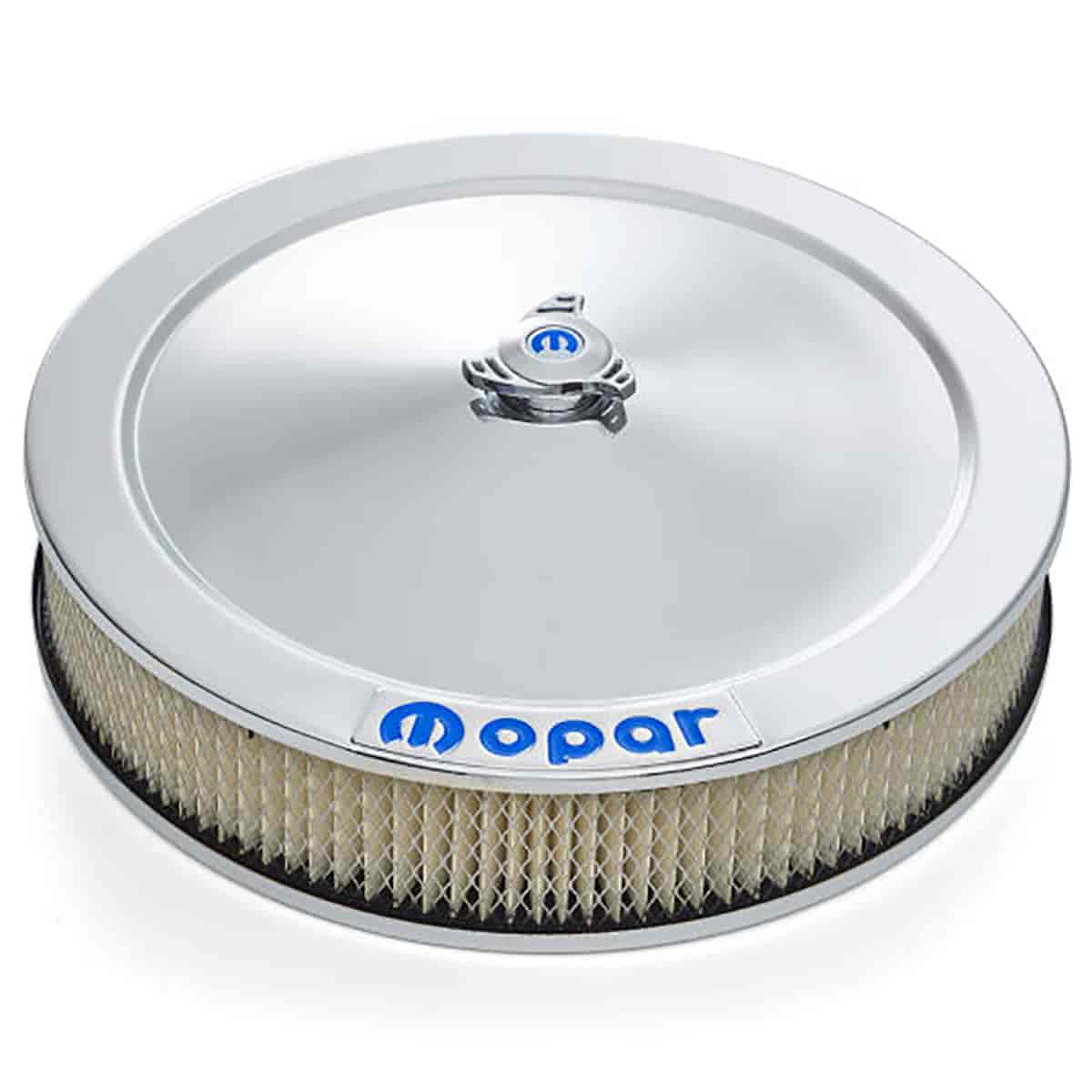 Chrome Officially-Licensed Mopar Air Cleaner [Recessed Blue Emblem]