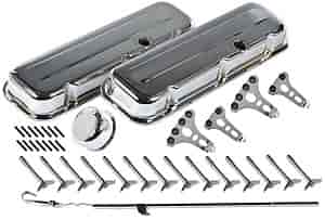 Chrome Engine Dress-Up Kit for Big Block Chevy with Short Valve Covers