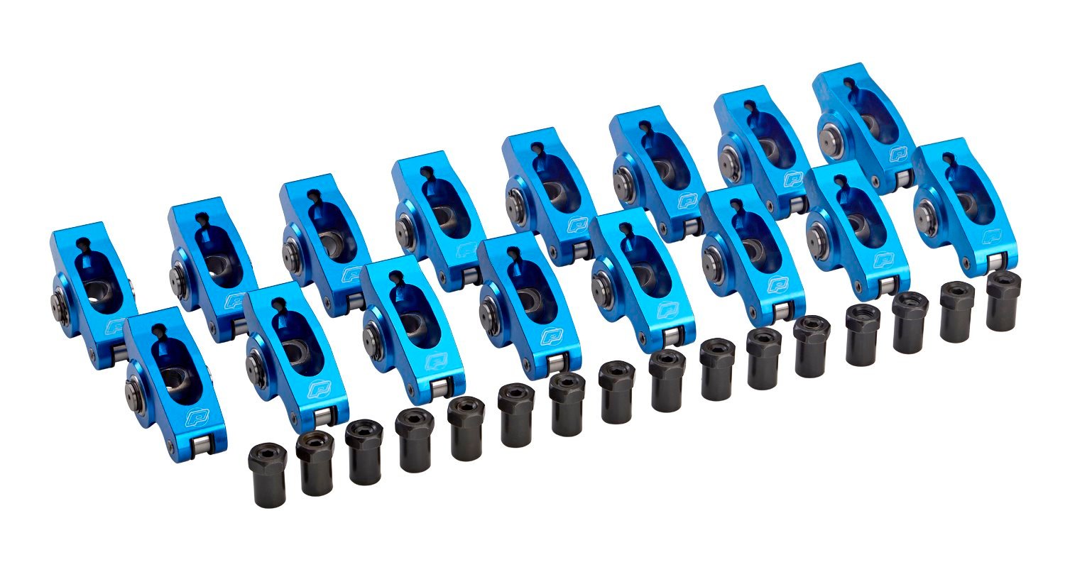 66914 Self-Aligning Aluminum Roller Rocker Arms, 1.5 Ratio for Chevy Small Block Engines  w/Centerbolt Heads [3/8 in. Stud]