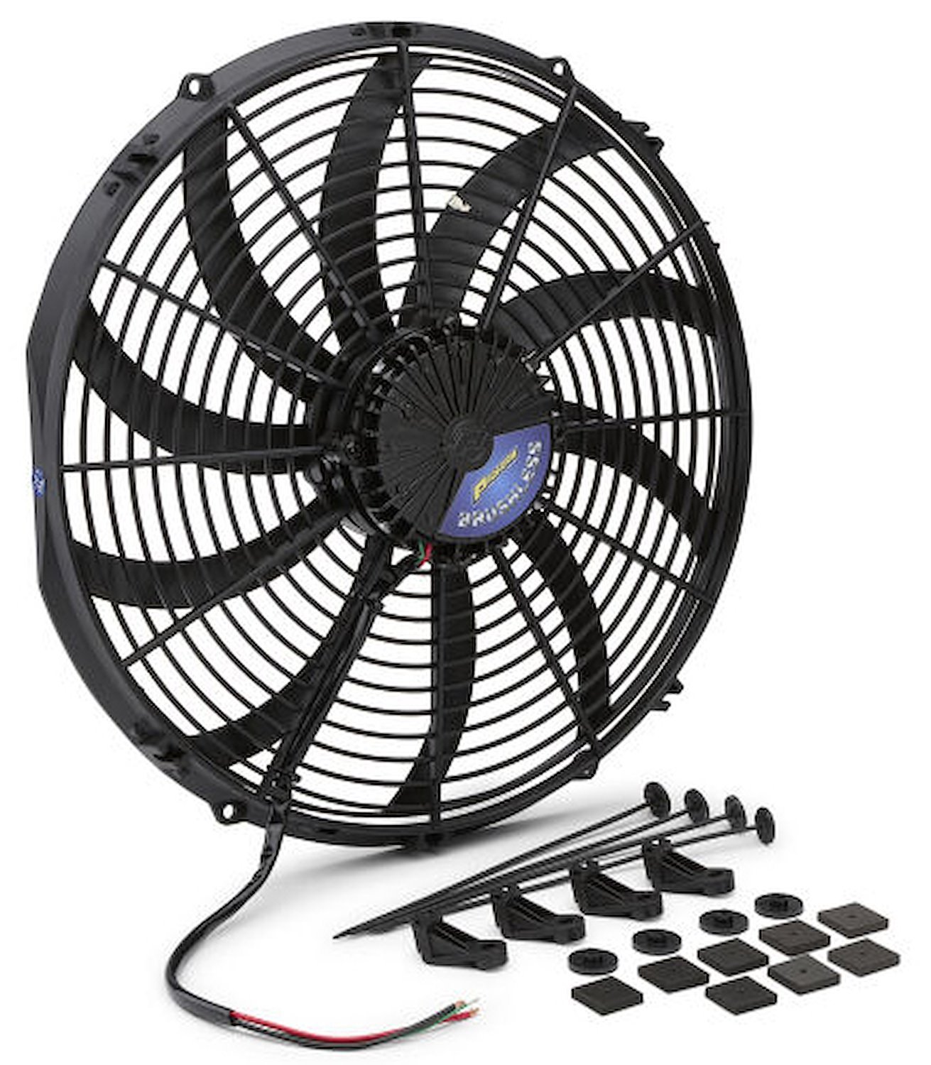 67037 Universal 16 in. Brushless Electric Cooling Fan Kit [S-Blade Style]