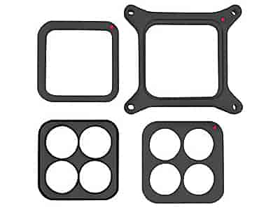 Trackside Carburetor 1" Spacer Kit Heat-Resistant Phenolic Includes Open, 4-Holed, and Tapered 4-Hole Inserts