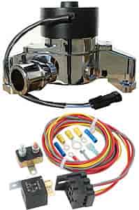 Electric Water Pump Kit Includes: Proform Polished Small Block Chrysler/Mopar Electric Water Pump