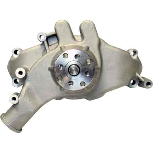 High-Flow Aluminum Long Water Pump for Big Block Chevy in As-Cast Satin Finish