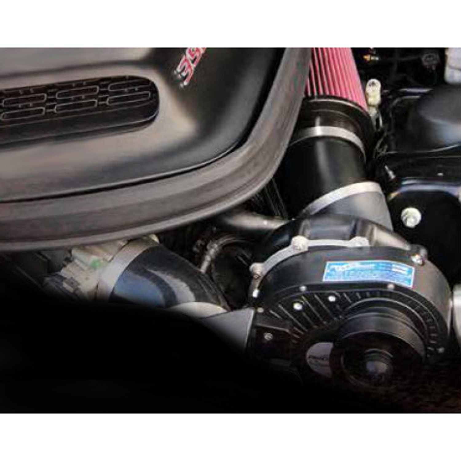 High Output Intercooled Supercharger System P-1SC-1 Dodge Challenger 6.4L Hemi Manual Shaker Hood