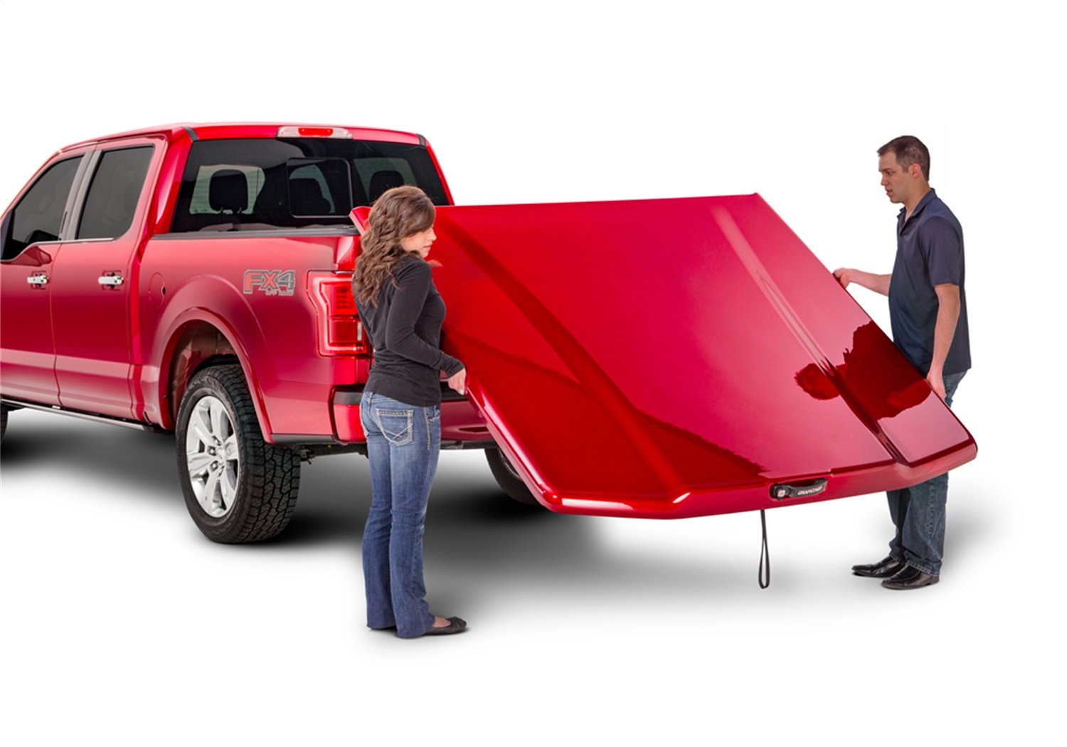 UC2158L-RR Elite LX Hard Non-Folding Cover, 2015-2020 Ford F-150 5'7" Bed Crew, RR Ruby Red