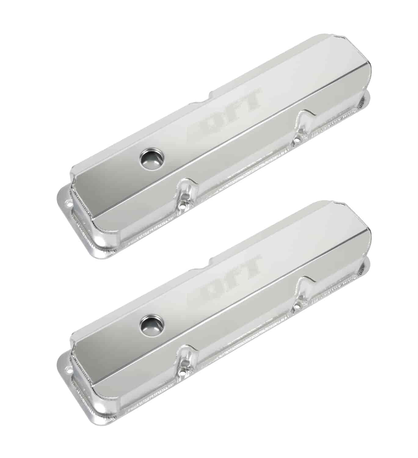 Fabricated Aluminum Tall Valve Covers 1958-1976 Ford 332-428 FE Silver
