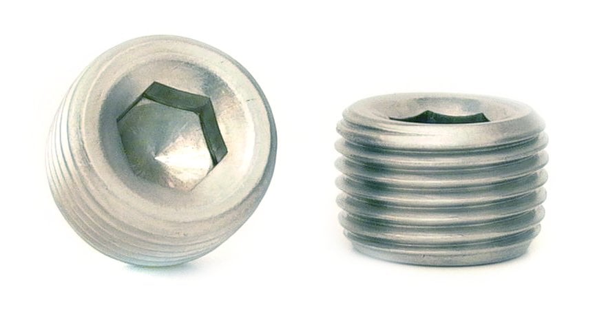 Plug Fitting, 1/2 in. NPT, Allen Head, 1/2 in. Length [Natural Finish]