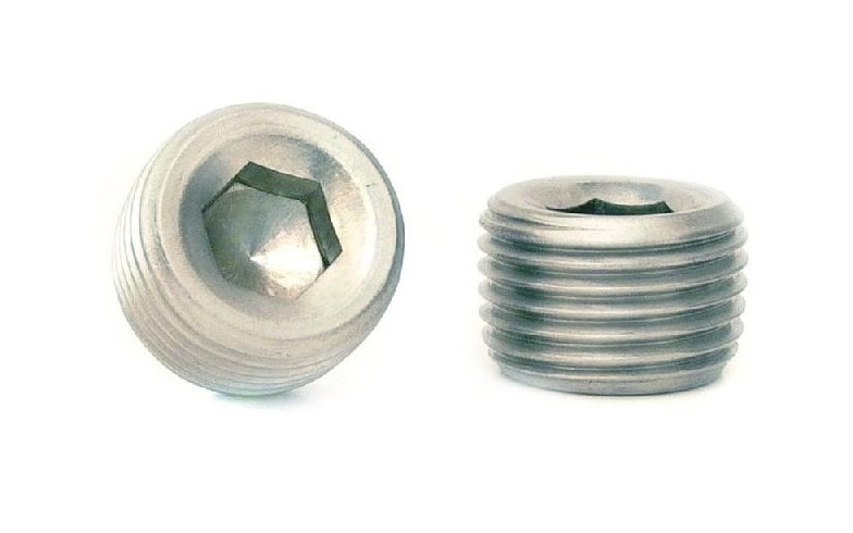Plug Fitting, 3/8 in. NPT, Allen Head, 3/8 in. Length [Natural Finish]