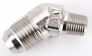 AN to NPT Adapter Fitting 45-Degree