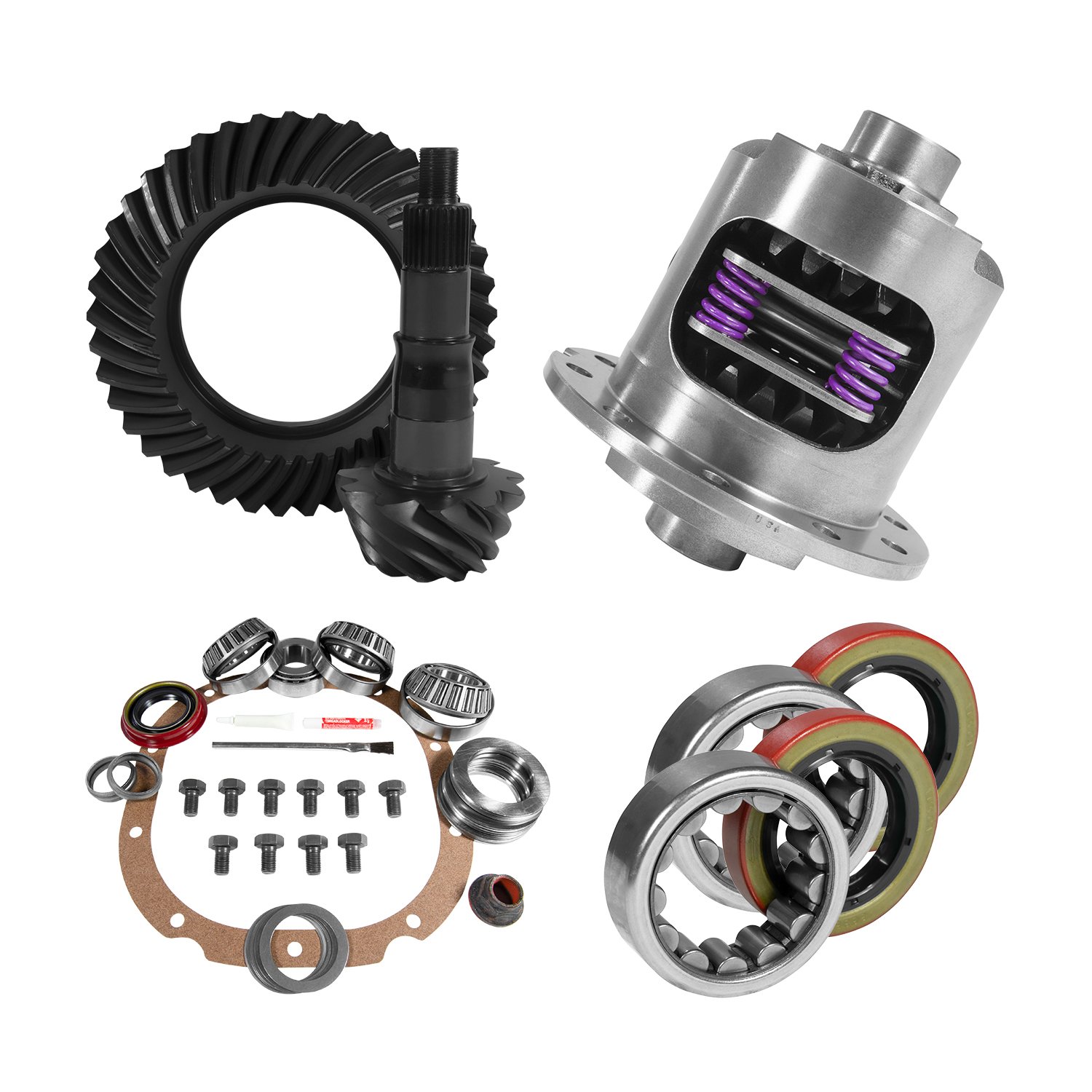 8.8 in. Ford 3.73 Rear Ring & Pinion, Install Kit, 31Spl Posi, 2.53 in. Axle Bearings