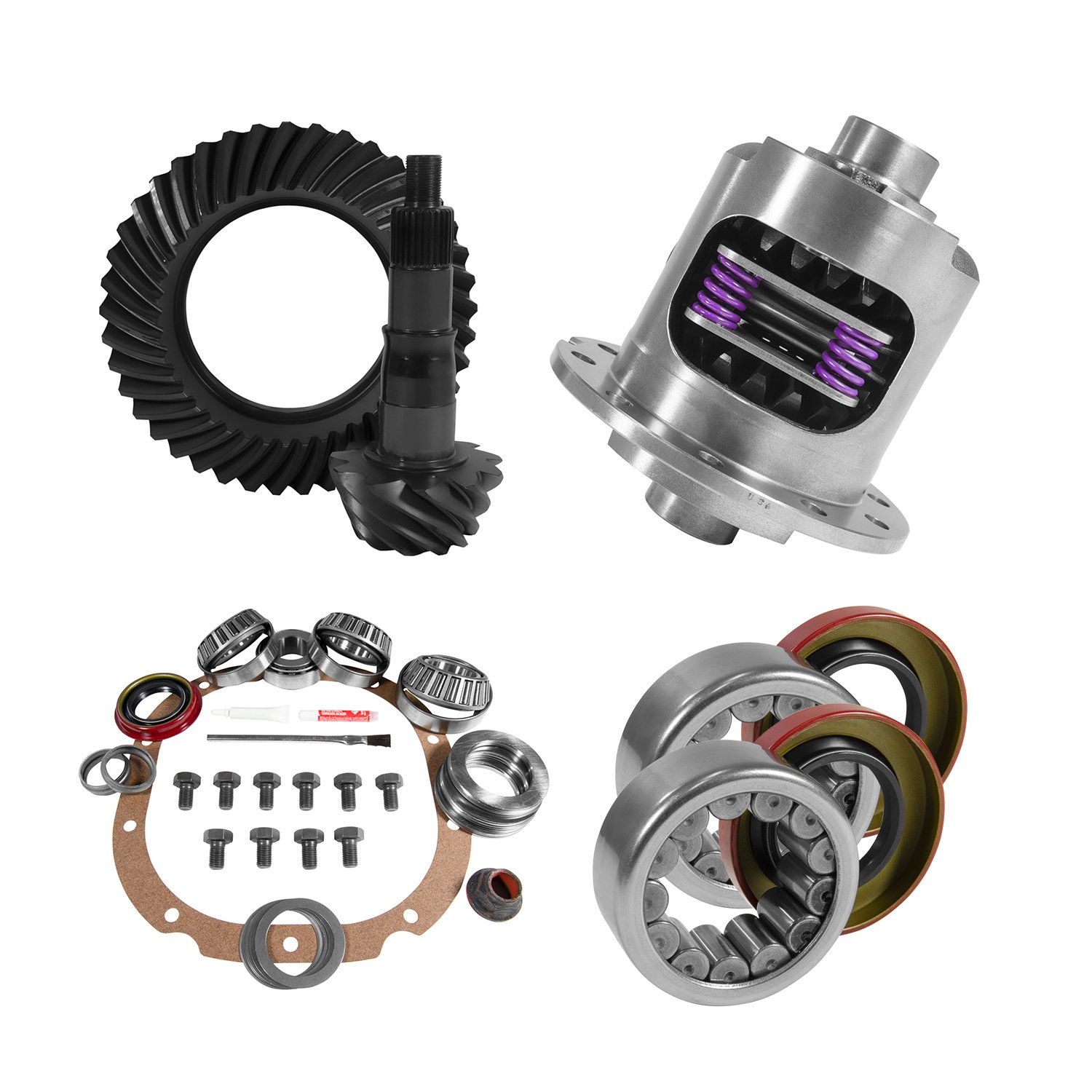 8.8 in. Ford 3.73 Rear Ring & Pinion, Install Kit, 31Spl Posi, 2.99 in. Axle Bearings