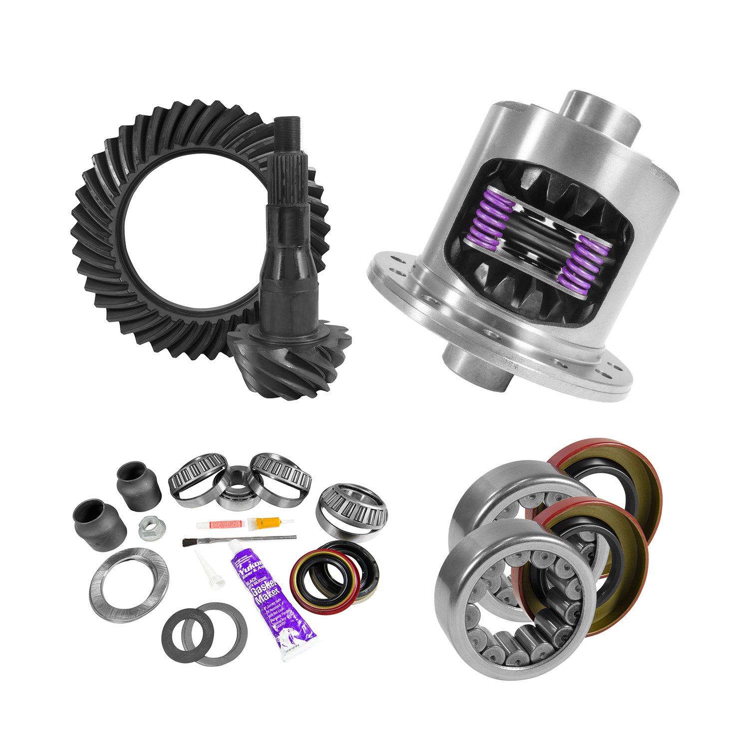 9.75 in. Ford 3.55 Rear Ring & Pinion, Install Kit, 34Spl Posi, 2.99 in. Axle Bearing