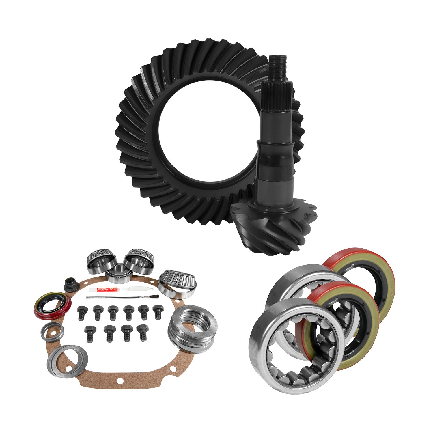 USA Standard 10754 8.8 in. Ford 3.27 Rear Ring & Pinion Install Kit, 2.53 in. Od Axle Bearings & Seals