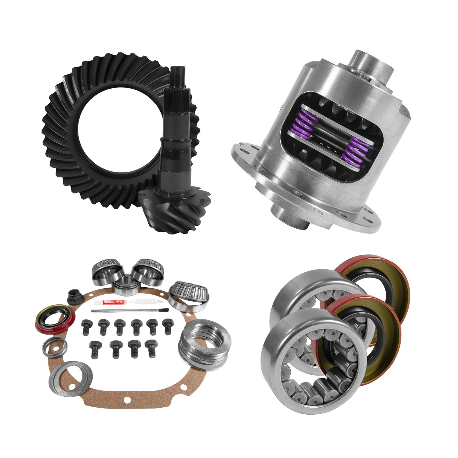 USA Standard 10761 8.8 in. Ford 3.55 Rear Ring & Pinion Install Kit, 31Spl Posi, 2.99 in. Axle Bearings