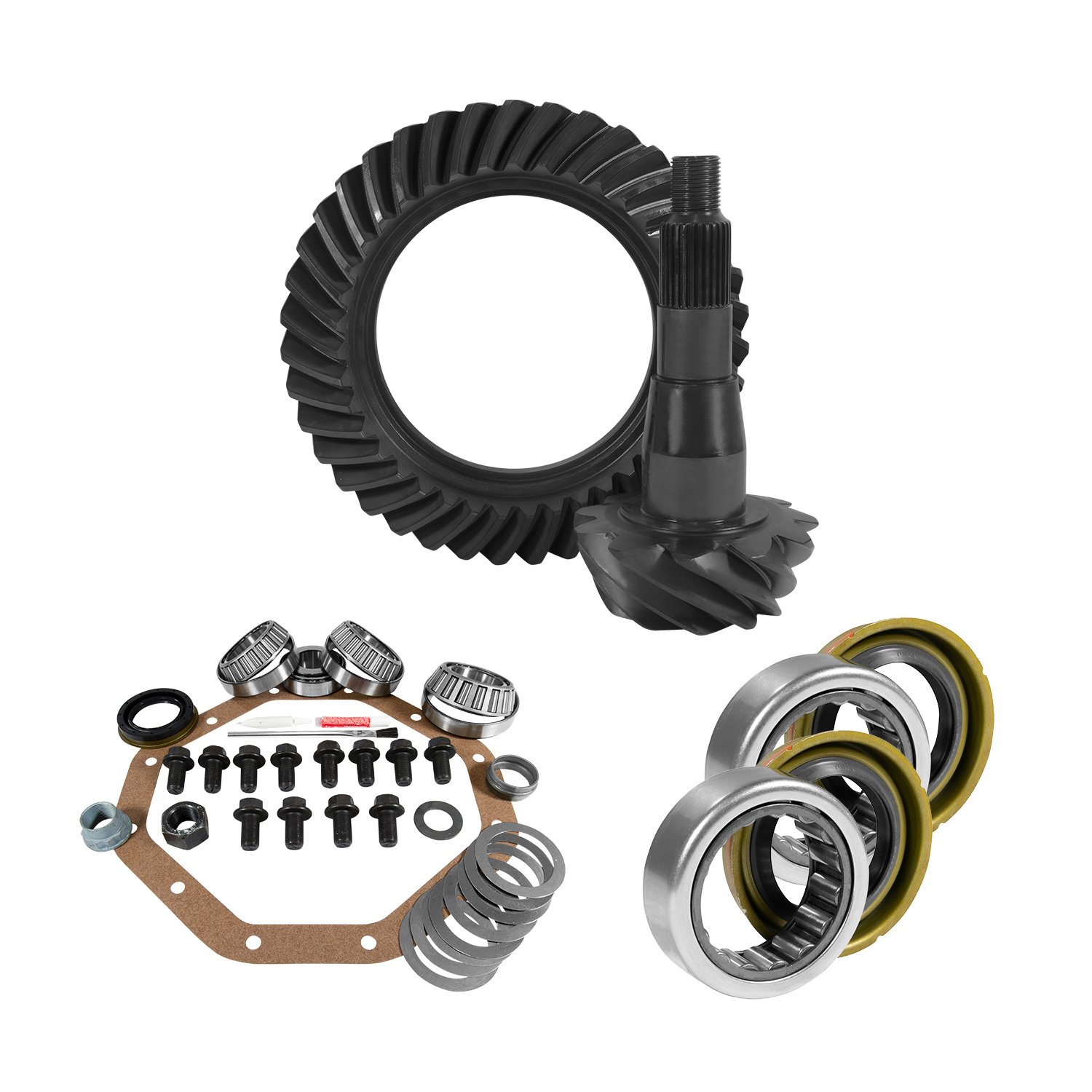 USA Standard 10793 Zf 9.25 in. Chy 3.21 Rear Ring & Pinion Install Kit, Axle Bearings & Seal