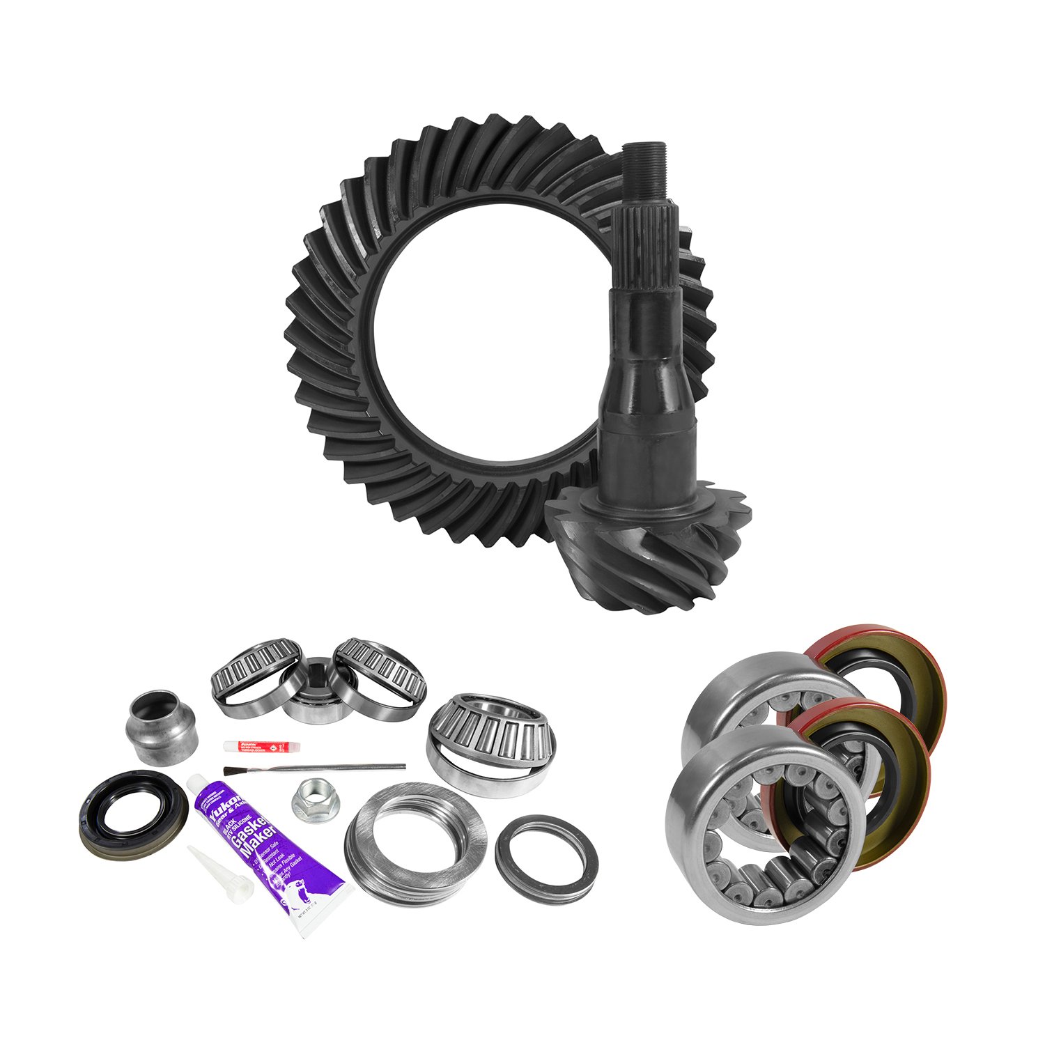 USA Standard 10811 9.75 in. Ford 3.55 Rear Ring & Pinion Install Kit, Axle Bearings & Seal