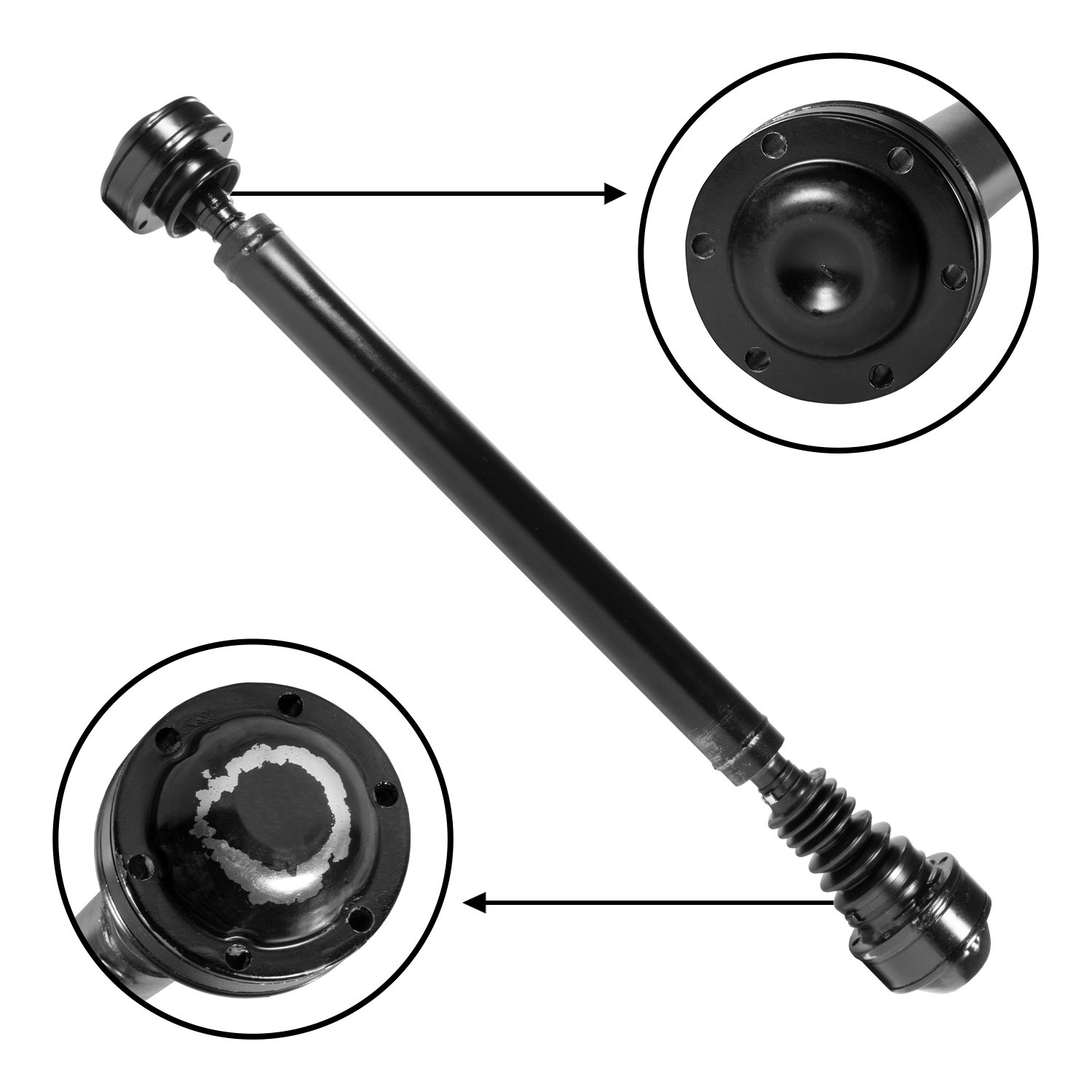 USA Standard 44620 Front Driveshaft, For Commander & Liberty, 19-1/4 in. Weld-To-Weld