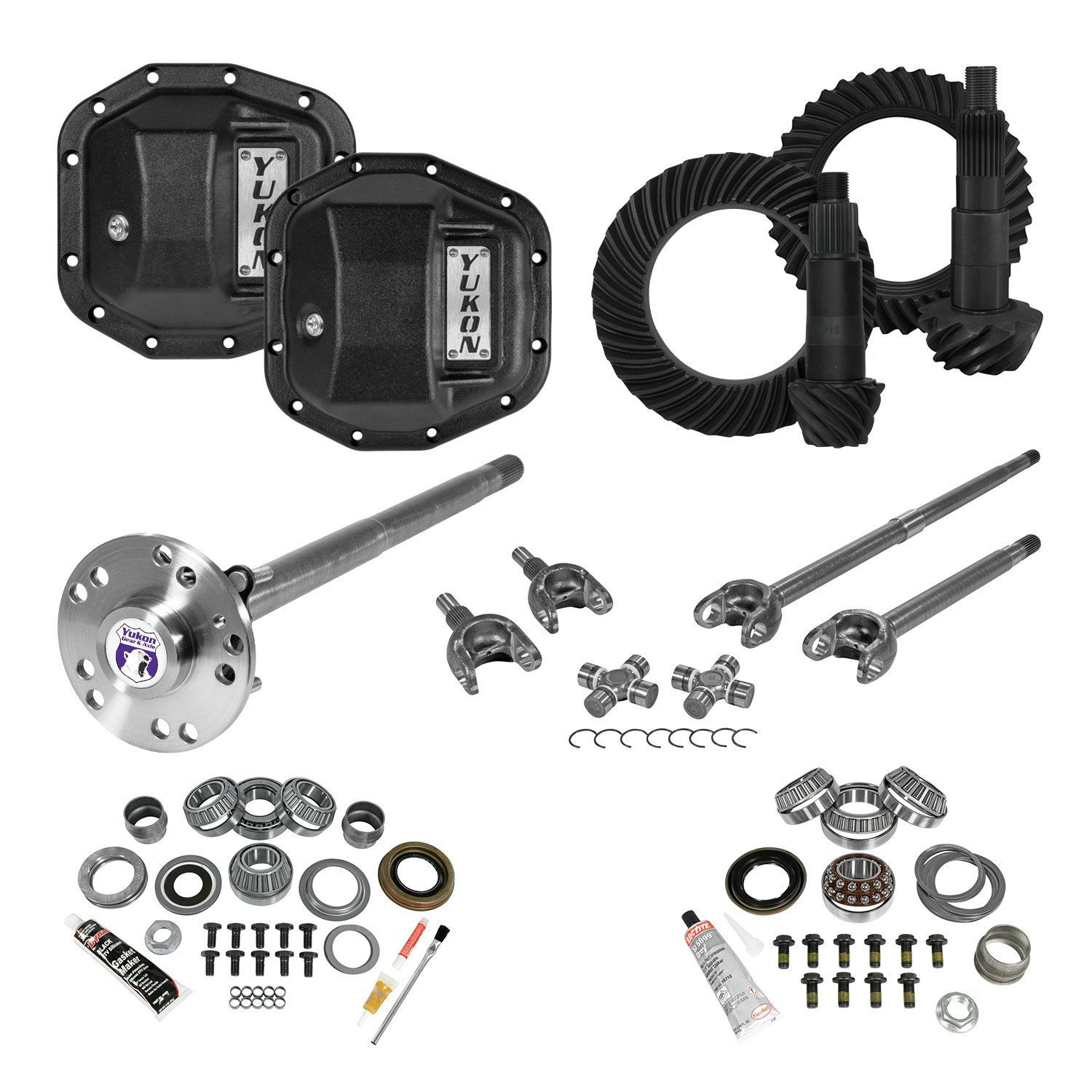 Stage 4 Jeep Re-Gear Kit W/Covers, Fr & Rr Axles, Dana 30/44, 5.13 Ratio