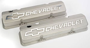 Small Block Chevy Competition Valve Covers Bow Tie Chevrolet Script Logo