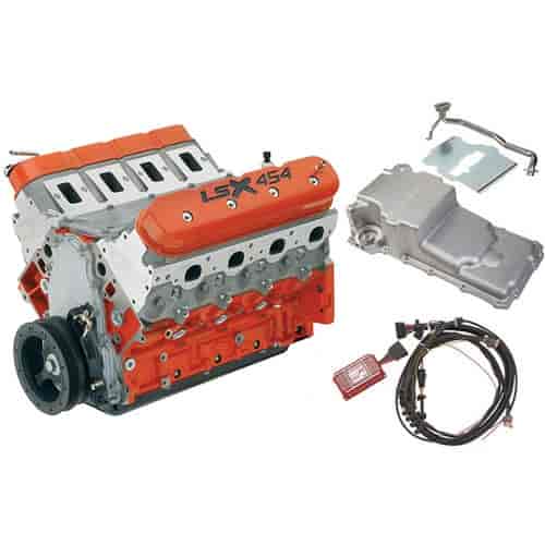 LSX454 454ci Engine Kit with Retrofit Oil Pan, Carbureted Applications