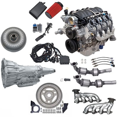 E-ROD LS3 6.2L Connect & Cruise Powertrain System with Supermatic 4L70-E Automatic Transmission