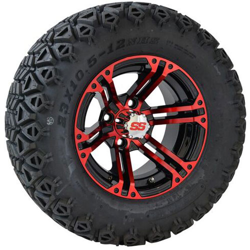 Trail Tire with Explorer Red Black Rim
