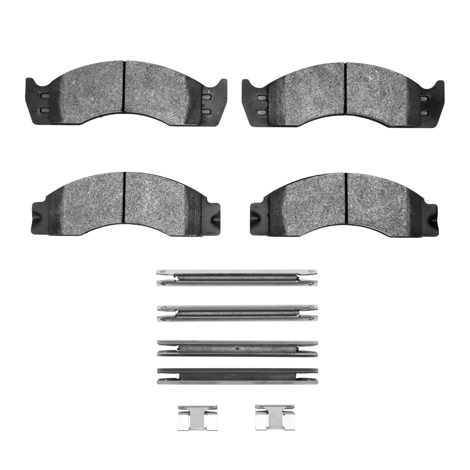Super-Duty Brake Pads & Hardware Kit, 1988-2007 Ford/Lincoln/Mercury/Mazda, Position: Front & Rear