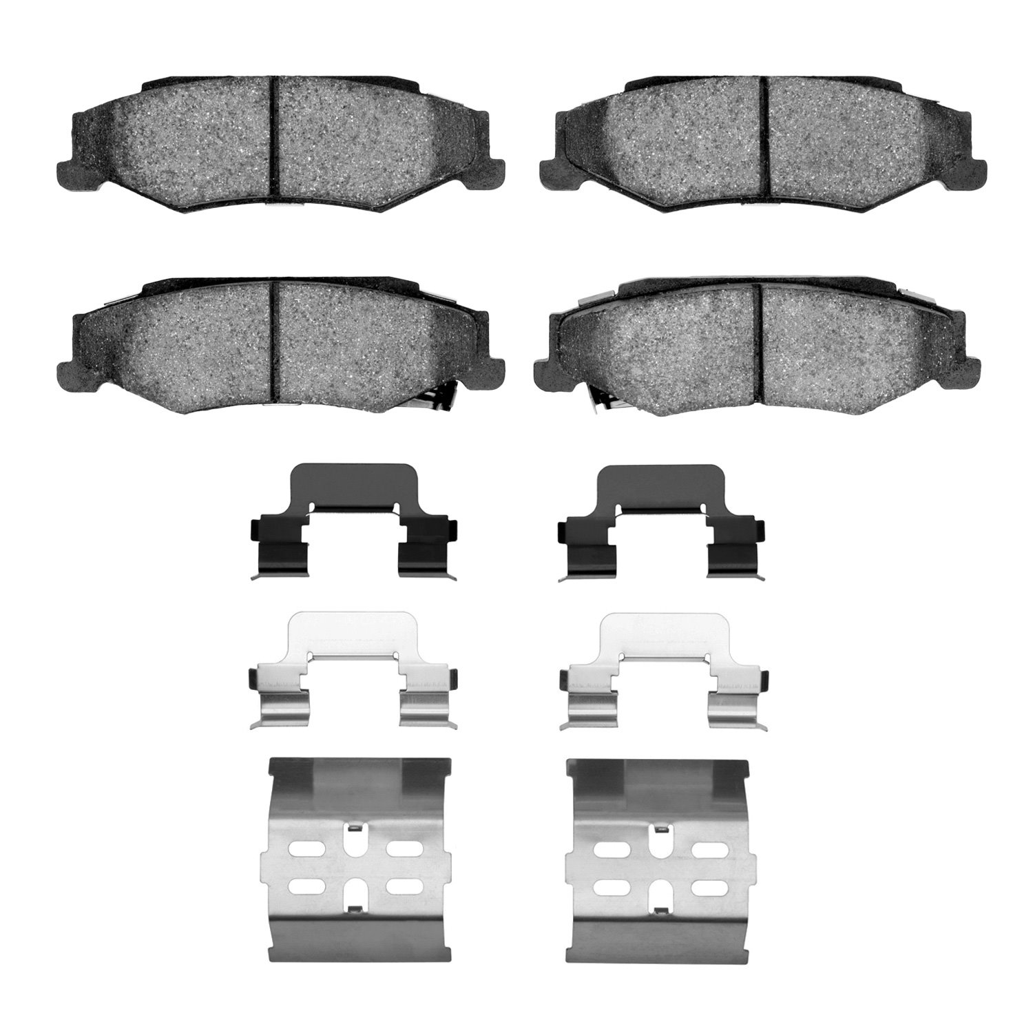Ceramic Brake Pads & Hardware Kit, 1997-2013 GM, Position: Rear