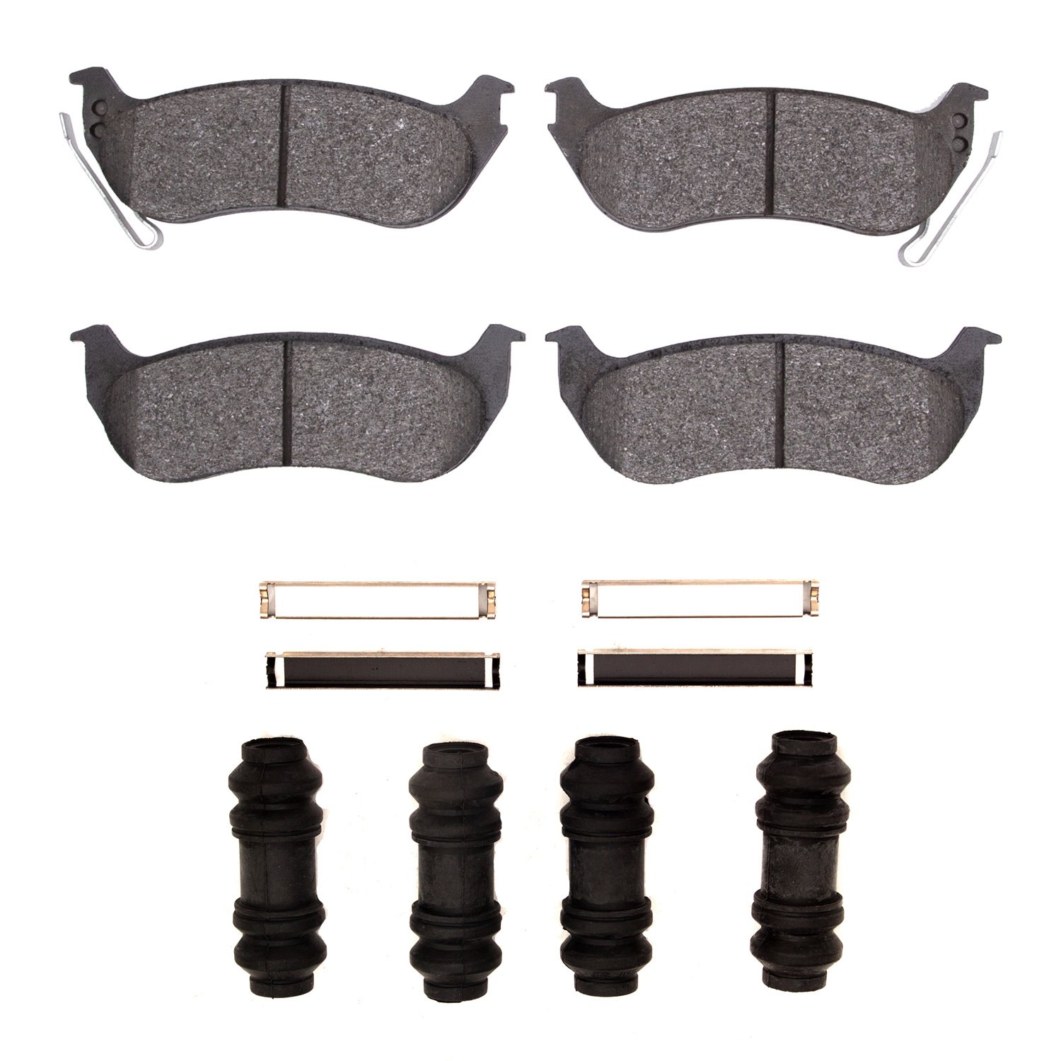 Ceramic Brake Pads & Hardware Kit, 2003-2010 Fits Multiple Makes/Models, Position: Rear