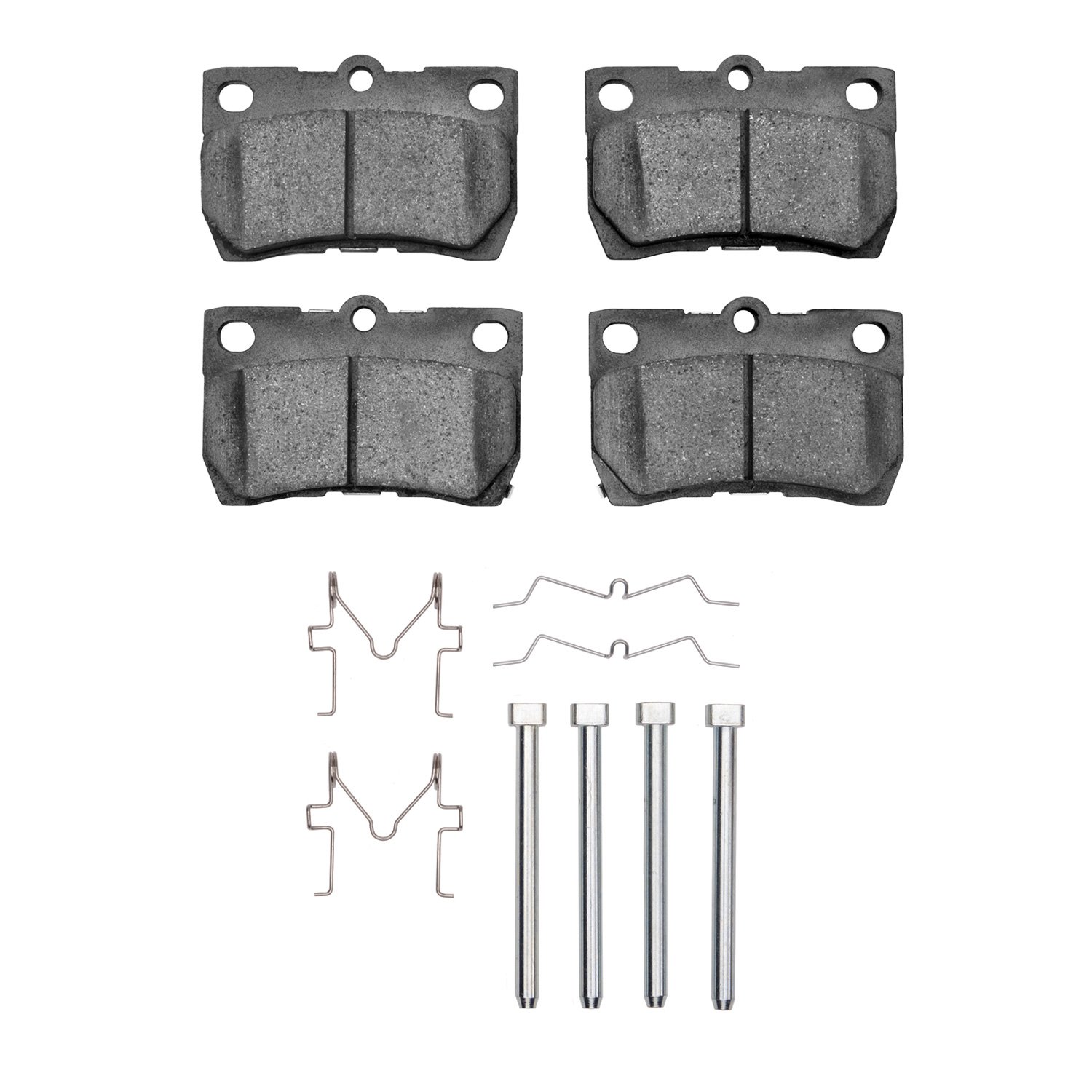 Ceramic Brake Pads & Hardware Kit, 2006-2013 Lexus/Toyota/Scion, Position: Rear