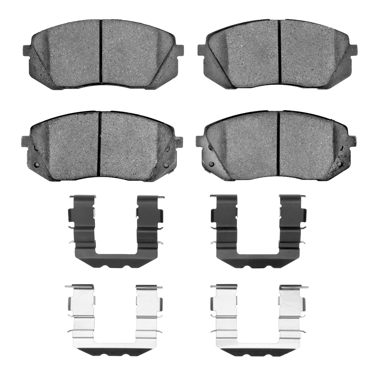 Ceramic Brake Pads & Hardware Kit, 2007-2010 Kia/Hyundai/Genesis, Position: Front