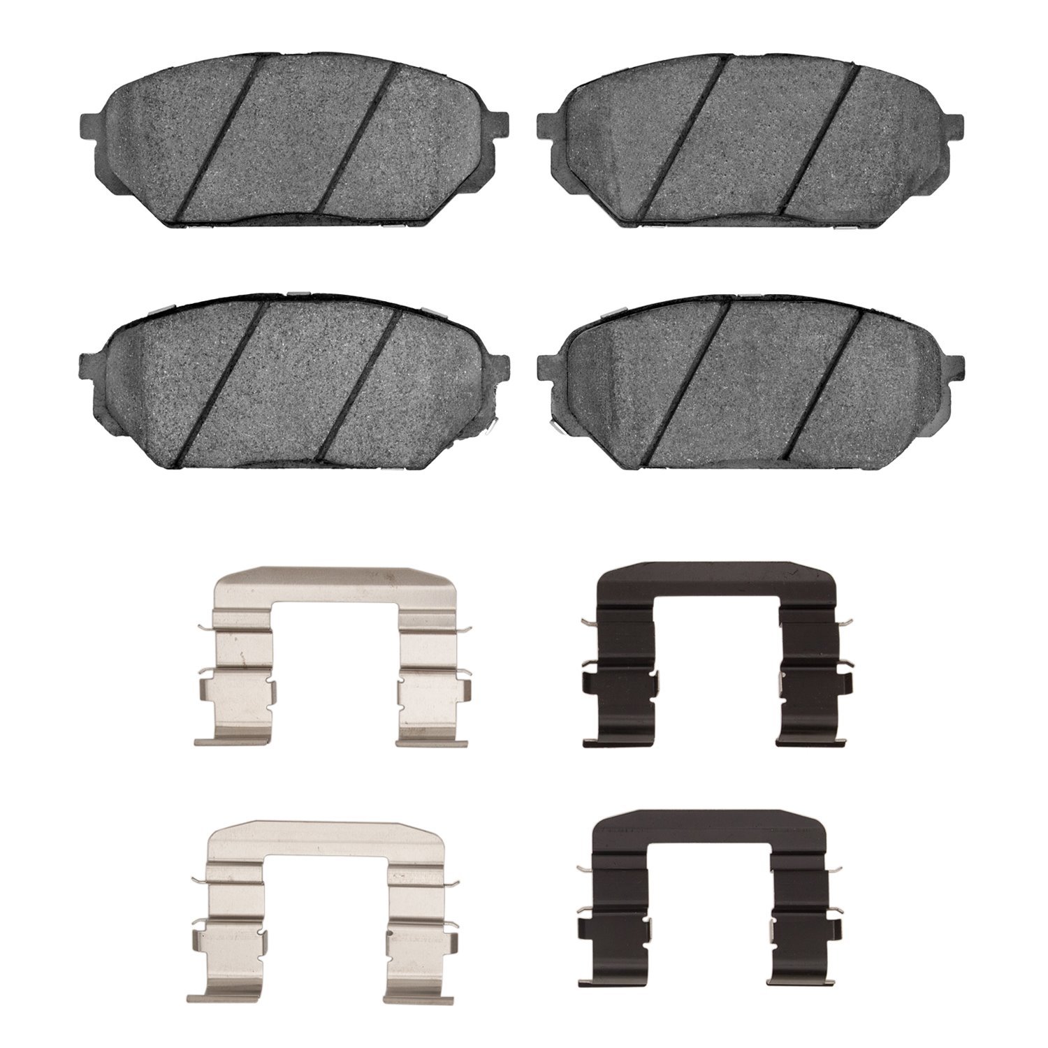 Ceramic Brake Pads & Hardware Kit, 2007-2012 Kia/Hyundai/Genesis, Position: Front