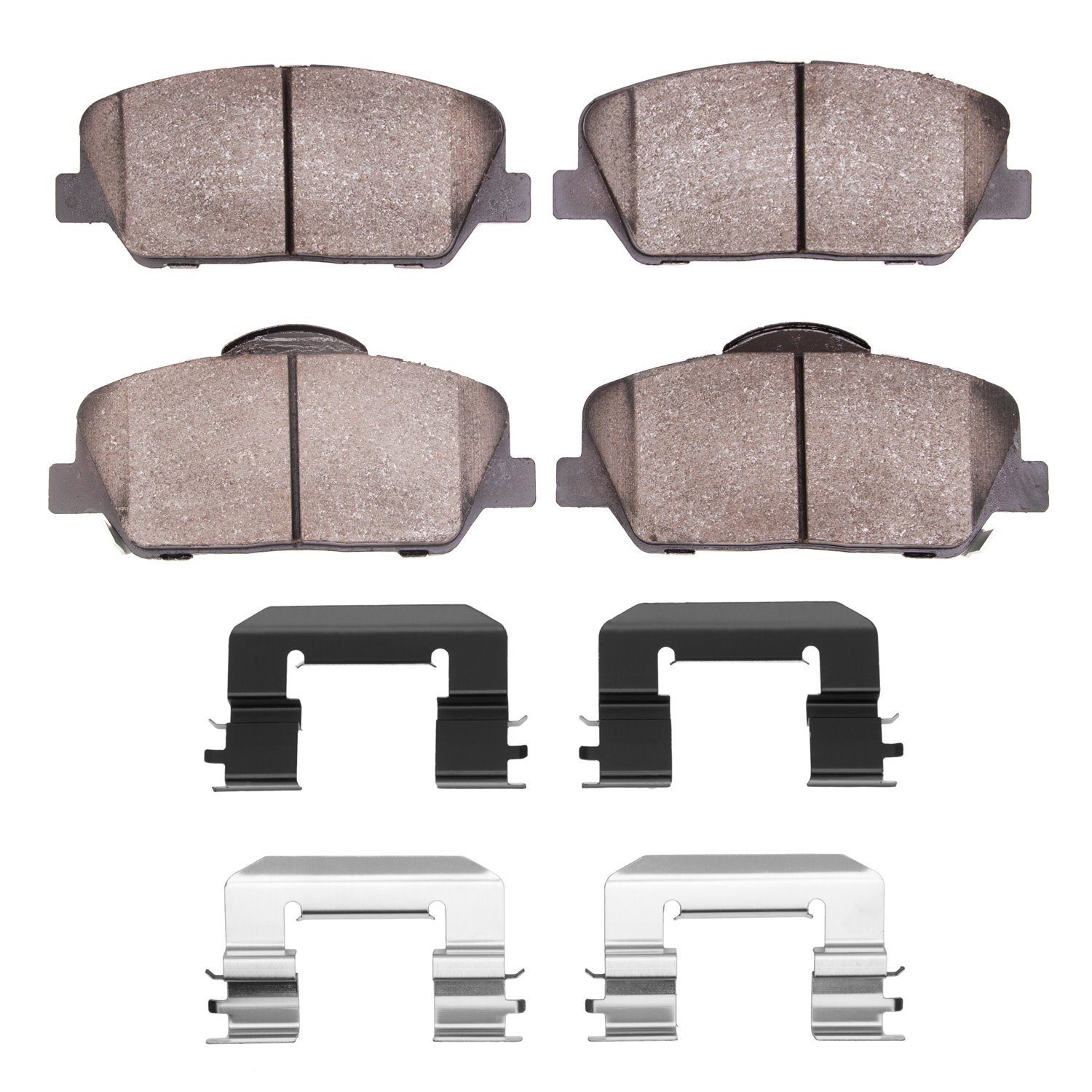 Ceramic Brake Pads & Hardware Kit, 2013-2015 Kia/Hyundai/Genesis, Position: Front