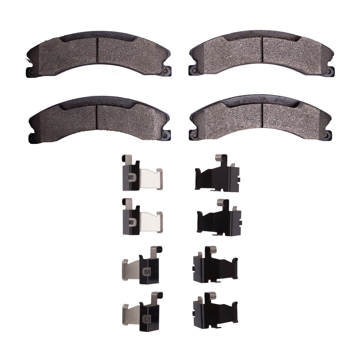 Ceramic Brake Pads & Hardware Kit, Fits Select Fits Multiple Makes/Models, Position: Front & Rear
