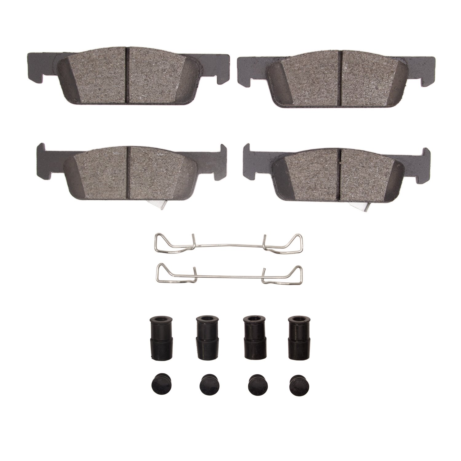 Ceramic Brake Pads & Hardware Kit, 2016-2019 Smart, Position: Front