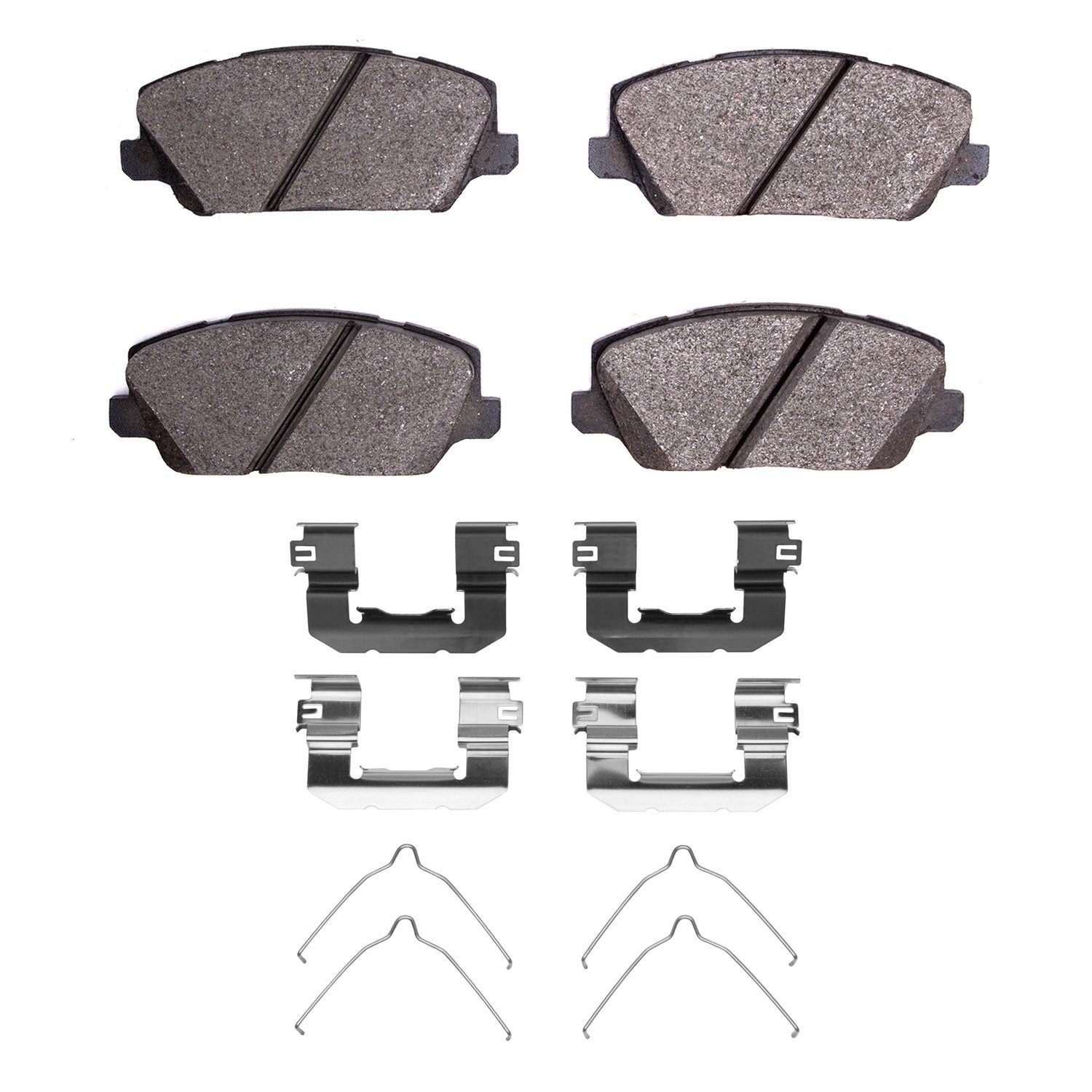 Ceramic Brake Pads & Hardware Kit, 2017-2020 Kia/Hyundai/Genesis, Position: Front