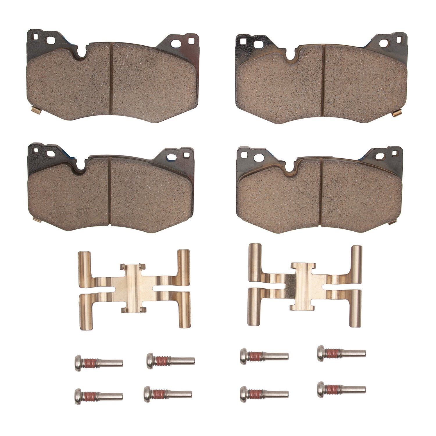 Ceramic Brake Pads & Hardware Kit, Fits Select GM, Position: Front