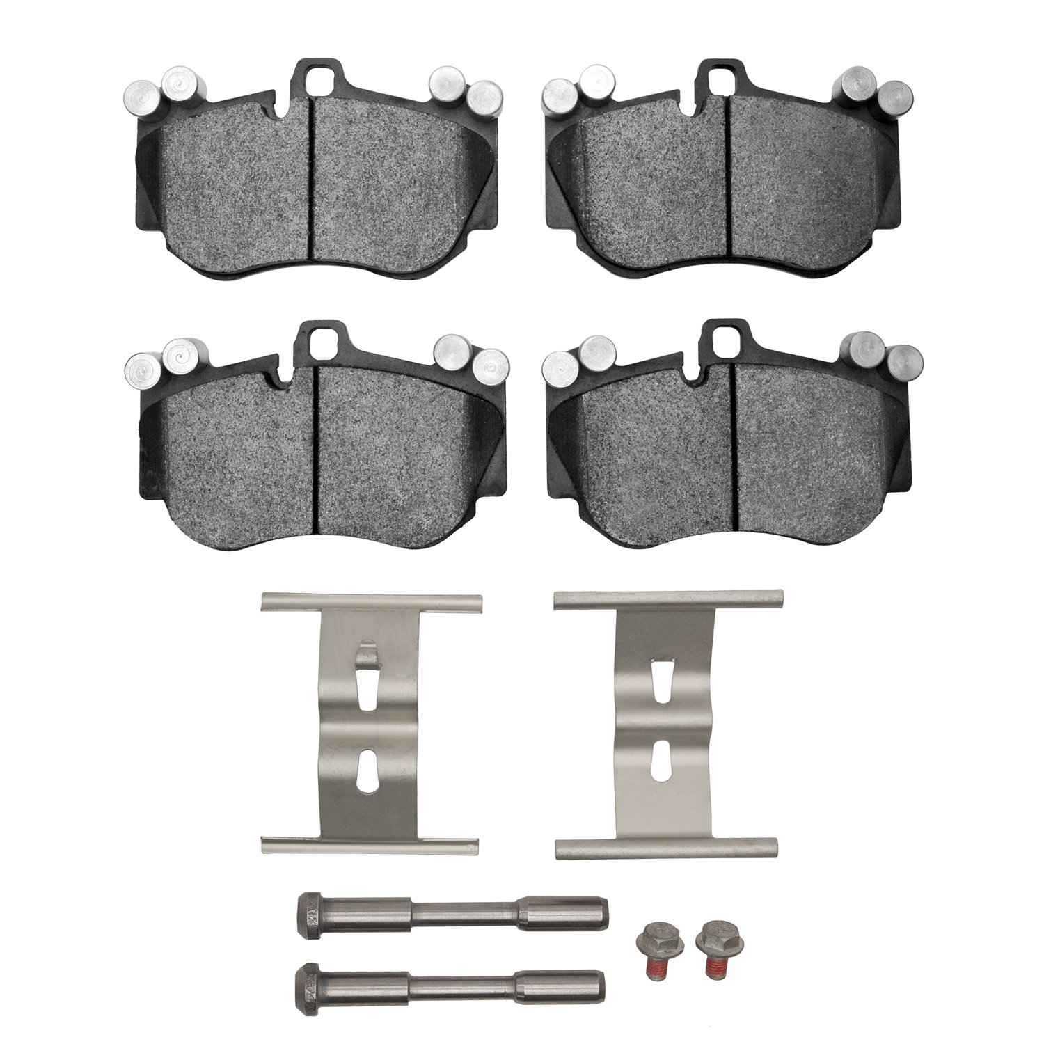 Semi-Metallic Brake Pads & Hardware Kit, 2005-2010 Audi/Porsche/Volkswagen, Position: Front