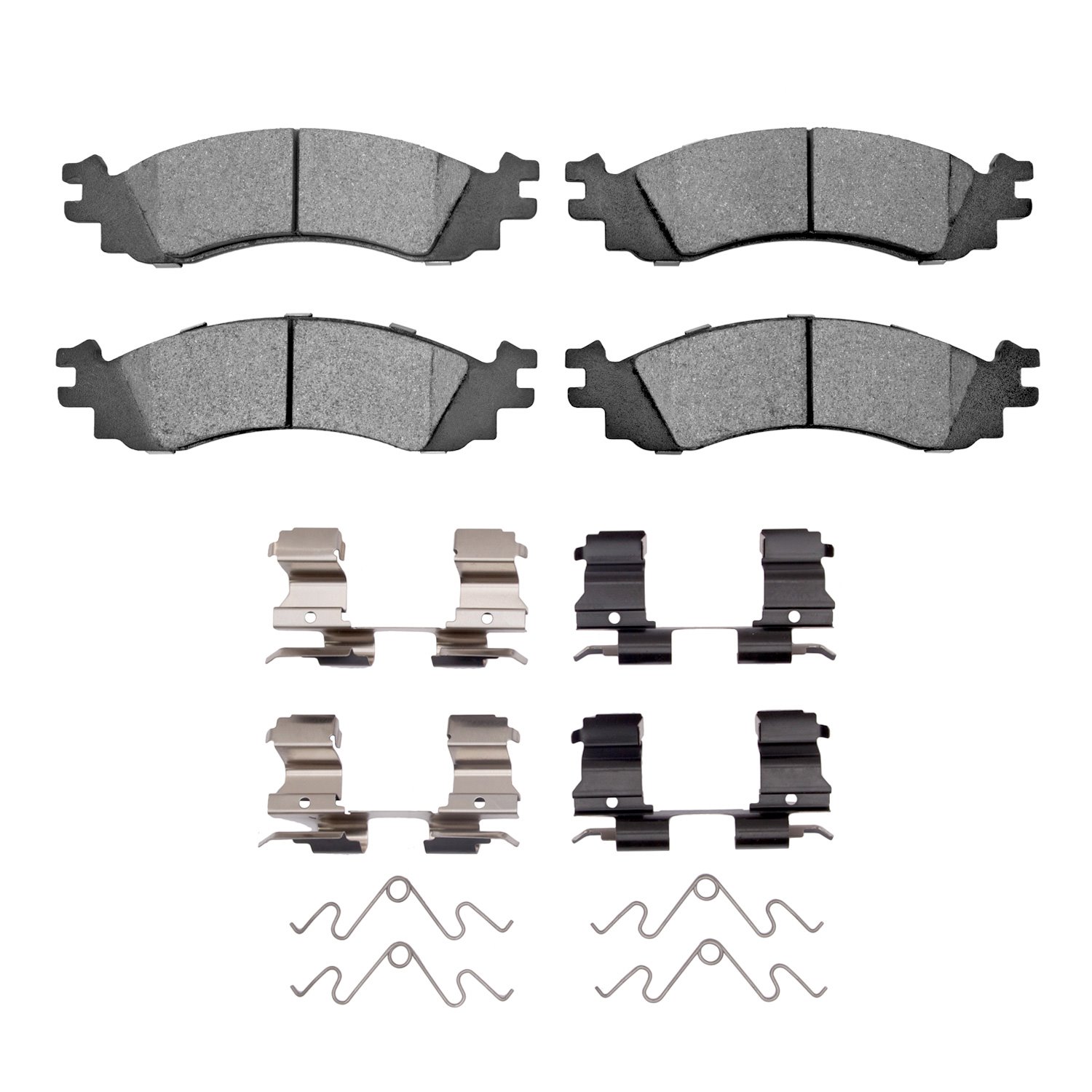 Semi-Metallic Brake Pads & Hardware Kit, 2006-2012 Ford/Lincoln/Mercury/Mazda, Position: Front