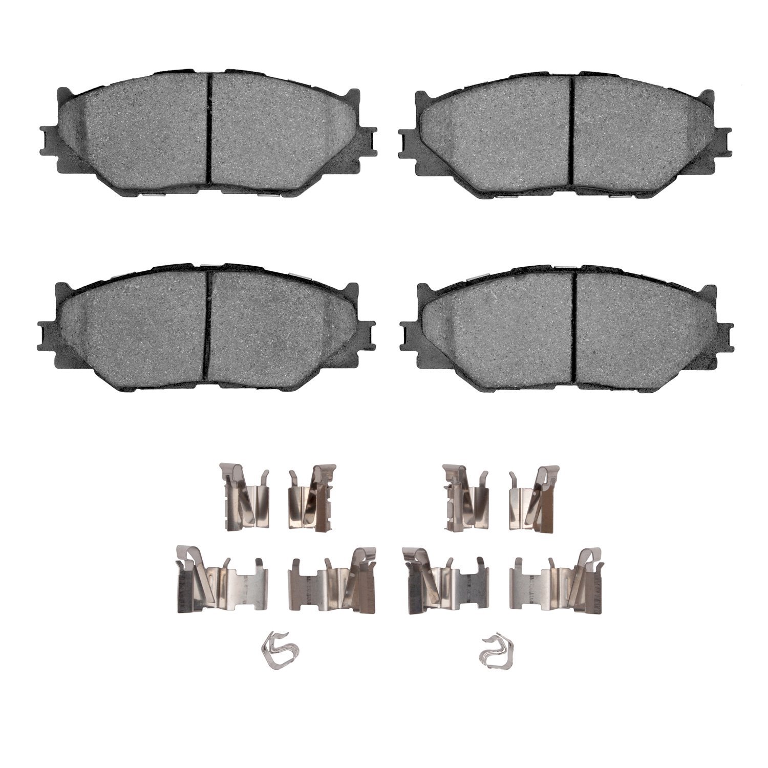 Semi-Metallic Brake Pads & Hardware Kit, 2006-2015 Lexus/Toyota/Scion, Position: Front